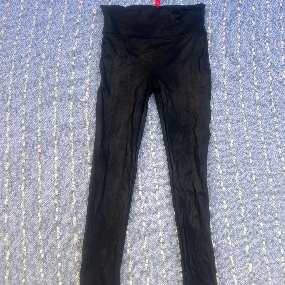 Spanx black leggings.could be the faux leather ones I’m honestly not sure.